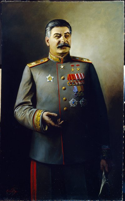 J. Staline com o uniforme de Generalissimus da União Soviética de Vassily Nikolayevich Yakovlev