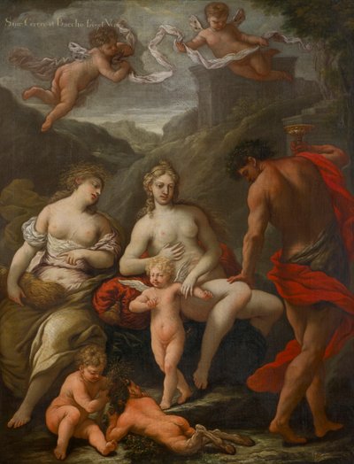 Ceres, Baco e Vênus, c.1550-1610 (óleo sobre tela) de Venetian School
