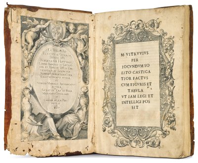 Arquitetura dezenas de Marcus Vitruvius, editada por Fra Giovanni Giocondo, 1511 de Venetian School