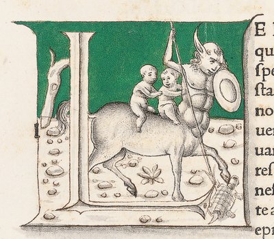 Detalhe de &39;Historia Naturalis&39; de Plínio, o Velho de Venetian School