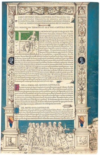 "Historia Naturalis" de Plínio, o Velho, 1476 de Venetian School