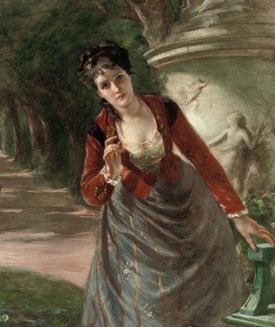 Retrato de Mary Paul Astor, esposa de William Waldorf Astor (lápis & w - c realçados com branco no papel) de Vera Christie