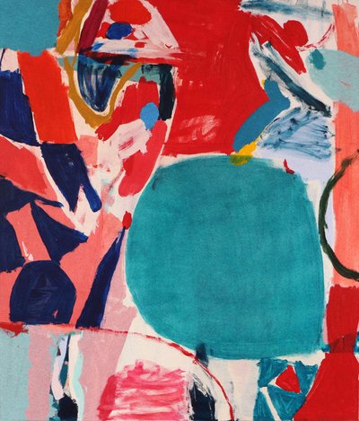 Círculo abstrato em azul-petróleo de Vered Gersztenkorn