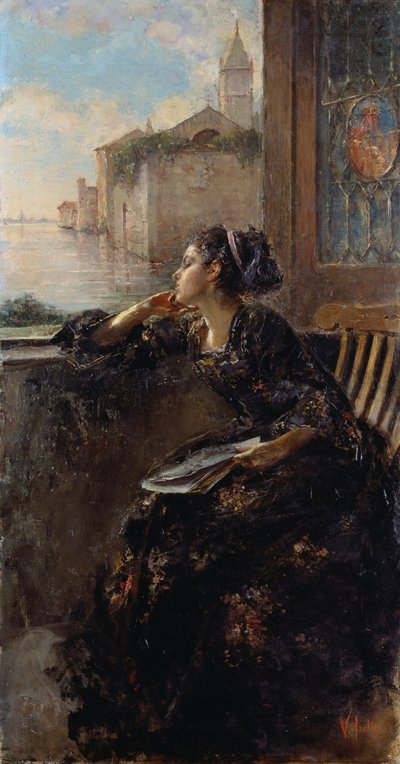 Meditação (óleo sobre tela) de Vicenzo Irolli