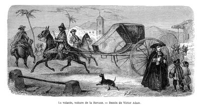 Carruagem, Havana, Cuba, 1859. de Victor Adam