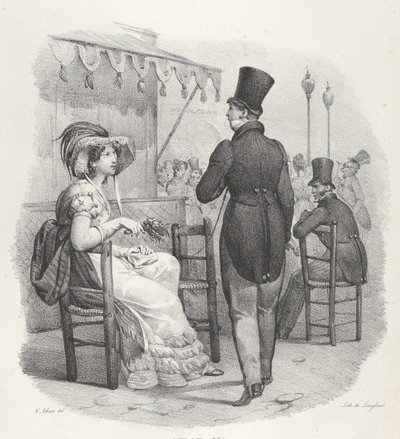 Indivíduo. IV: Ela está olhando para mim! Deus que felicidade! Ela me nota! Que felicidade!, 1824. de Victor Adam