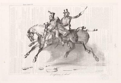Caricatura da infantaria a cavalo L