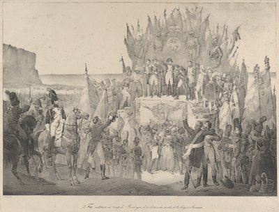 Festival Militar em Boulogne, com Napoleão a condecorar com as Estrelas da Legião de Honra de Victor Adam