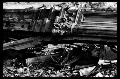 Demolição do mercado central em Paris, em agosto de 1971(foto a p/b) de Victor Baltard