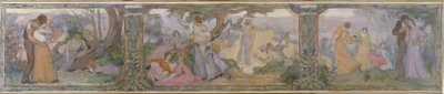 Esboço para a Câmara Municipal de Issy-les-Moulineaux: La Vie, entre 1896 e 1897 (óleo sobre tela) de Victor Emile Prouve