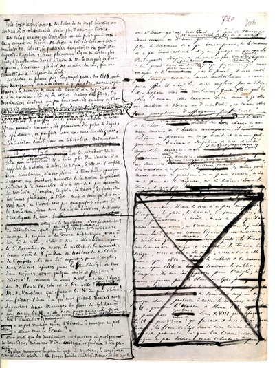 Página autógrafa de "Os Miseráveis" de Hugo. 1845-1861 (documentos (cartas)) de Victor Hugo