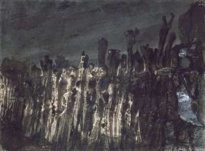 Quebra-mar em Jersey (caneta e nanquim e lavar no papel) de Victor Hugo