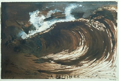 Ma destinee ... (caneta, aguada e guache) de Victor Hugo
