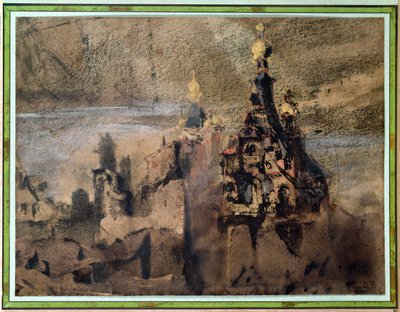 Memória da Espanha, 1850 (lavagem de tinta e guache no papel) de Victor Hugo