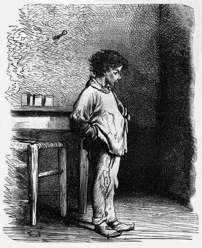 Navet, amigo de Gavroche, ilustração para o romance "Os Miseráveis" de Victor Hugo (4ª parte: L