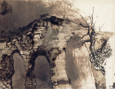 Ponte Velha (caneta e tinta no papel) de Victor Hugo