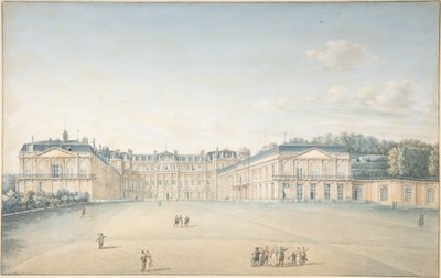 Pátio do Castelo de Saint-Cloud de Victor Jean Nicolle