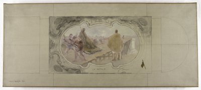 Esboço para a Galeria Lobau na Câmara Municipal de Paris: A Pátria de Victor Jean Pierre Maziès