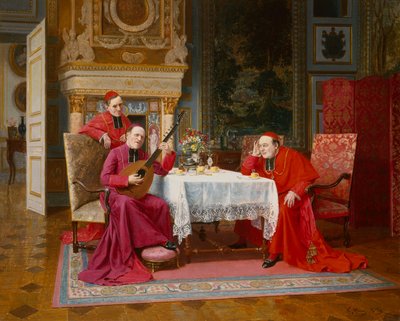 After Dinner Entertainment (óleo sobre tela) de Victor Marais Milton