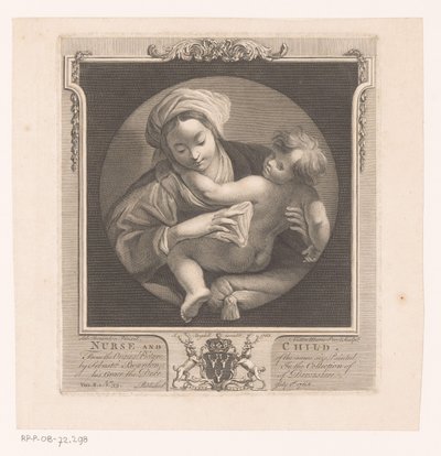mulher com filho Enfermeira e Criança (título no objeto) de Victor Marie Picot