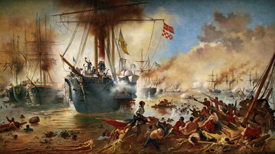A batalha naval de Riachuelo de Victor Meirelles de Lima
