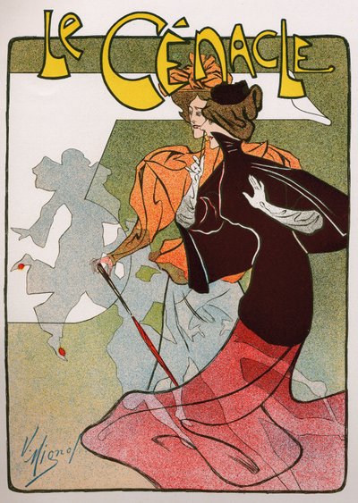 O Cenáculo, Bélgica, final do século XIX (cartaz) de Victor Mignot