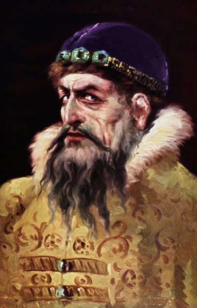 Ivan, o Terrível (litografia a cores) de Victor Mikhailovich Vasnetsov