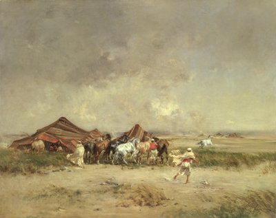 Acampamento Árabe, 1872 de Victor Pierre Huguet