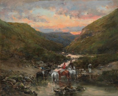Ravina perto de Biskra de Victor Pierre Huguet