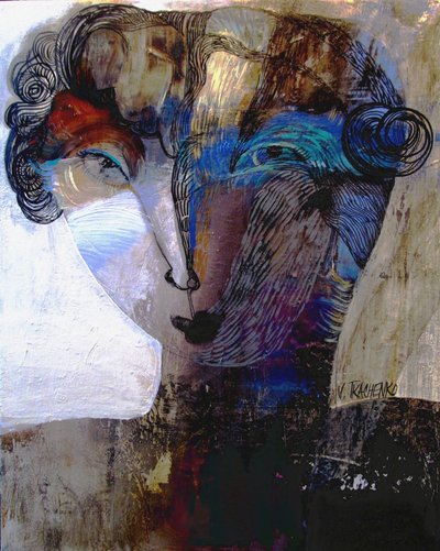 Arte facial abstrata de Victor Tkachenko