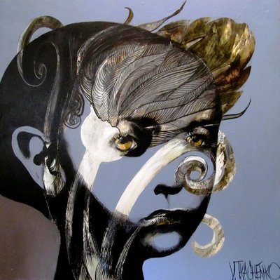 Retrato de uma Mulher Misteriosa de Victor Tkachenko