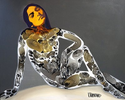 Mulher abstrata serena de Victor Tkachenko