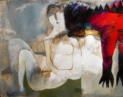 A Mulher e o Demónio Vermelho de Victor Tkachenko
