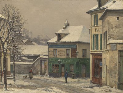 Efeito da neve nos subúrbios, c.1875-85 de Victor Vignon