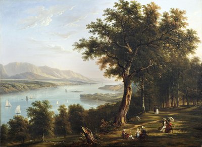 Vista do Hyde Park, no rio Hudson, 1845 de Victor de Grailly