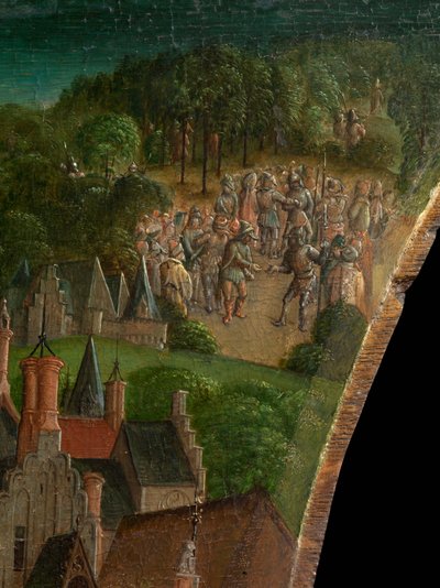 Conquista de Jerusalém por Tito (predela) de Vienna Master of Mary of Burgundy