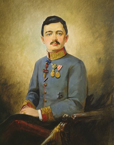 Carlos I da Áustria (1887-1922), c.1916 (óleo sobre tela) de Vienna Nedomansky Studio