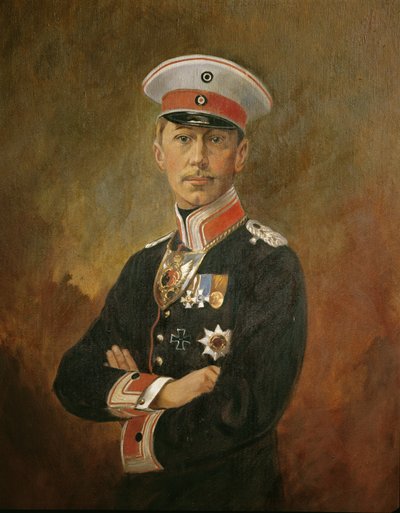 Príncipe Herdeiro Wilhelm de Hohenzollern, c.1916 (óleo sobre tela) de Vienna Nedomansky Studio
