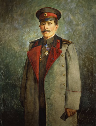General Jekon, Chefe do Estado-Maior do Exército Búlgaro, c.1916 (óleo sobre tela) de Vienna Nedomansky Studio