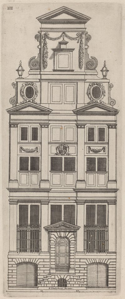 Elevação da fachada holandesa: pl. 3 de Vignola