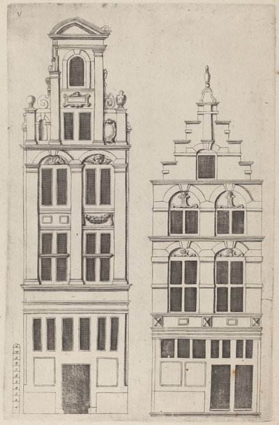 Elevação da fachada holandesa: pl. 5 de Vignola