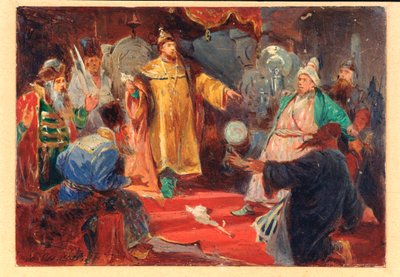 O czar Ivan III (dit O Grande de Viktor Andreyevich Simov