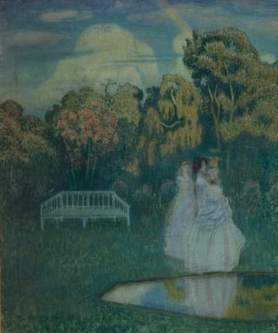 Parque banhado em sombras, 1904 de Viktor Elpidiforovich Borisov Musatov