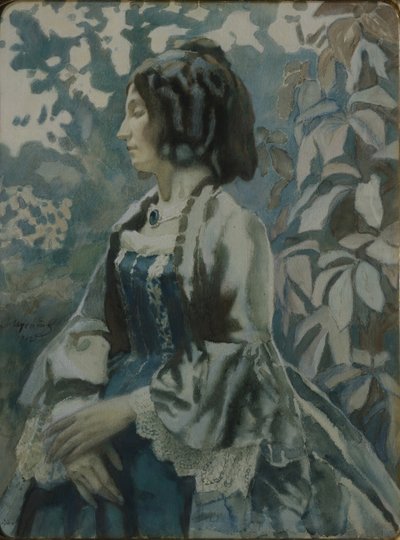 Retrato de uma senhora, 1902 de Viktor Elpidiforovich Borisov Musatov