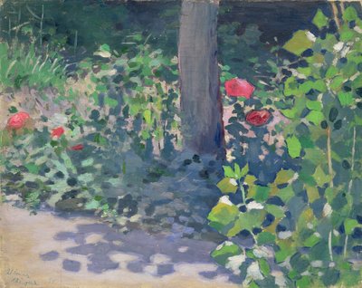 Estudo das Papoulas no Jardim, 1894 de Viktor Elpidiforovich Borisov Musatov