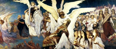 Antes do paraíso, parte direita, 1885-1896. de Viktor Mikhaylovich Vasnetsov