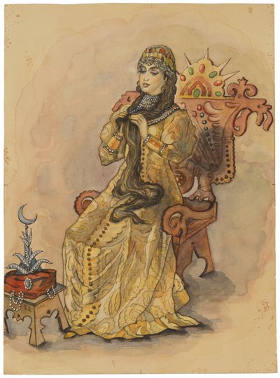 A princesa que nunca sorriu Nesmeyana, 1896 de Viktor Mikhaylovich Vasnetsov