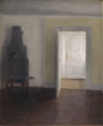 Interior. Um fogão velho de Vilhelm Hammershøi