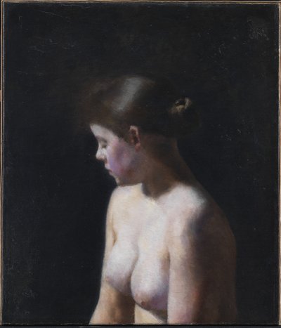 Modelo feminino nu de Vilhelm Hammershøi