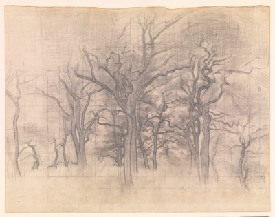 Árvores de carvalho de Vilhelm Hammershøi